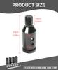 YAKEFLY Universal Gear Shift Connector, Aluminum Auto Shifter Adapter, Screwless Manual Gear M12x1.25 (Black)