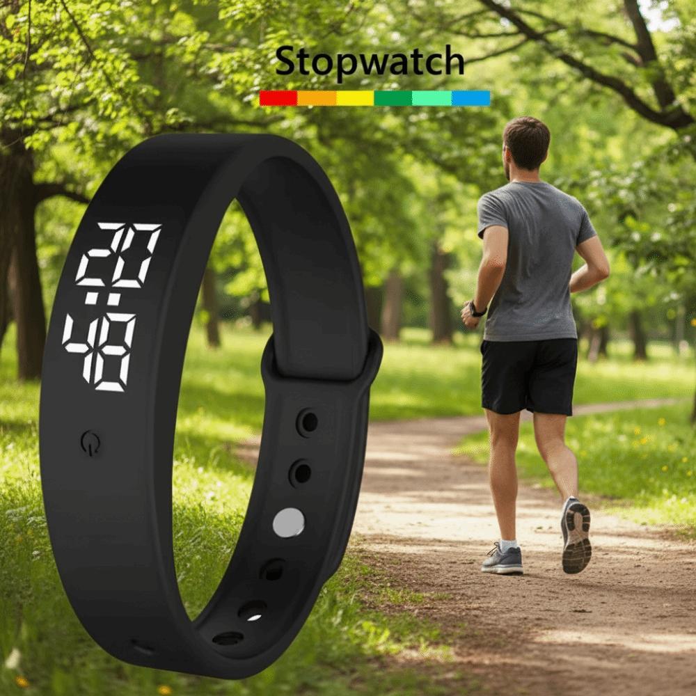 Waterproof Silent Wristband Vibration Wake-Up Smart Band Health Monitor Sports Watch Student Life