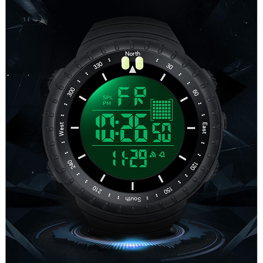 Men's Multifunctional Waterproof Sports Watch with Luminous Acrylic Screen for Outdoor Mountaineering