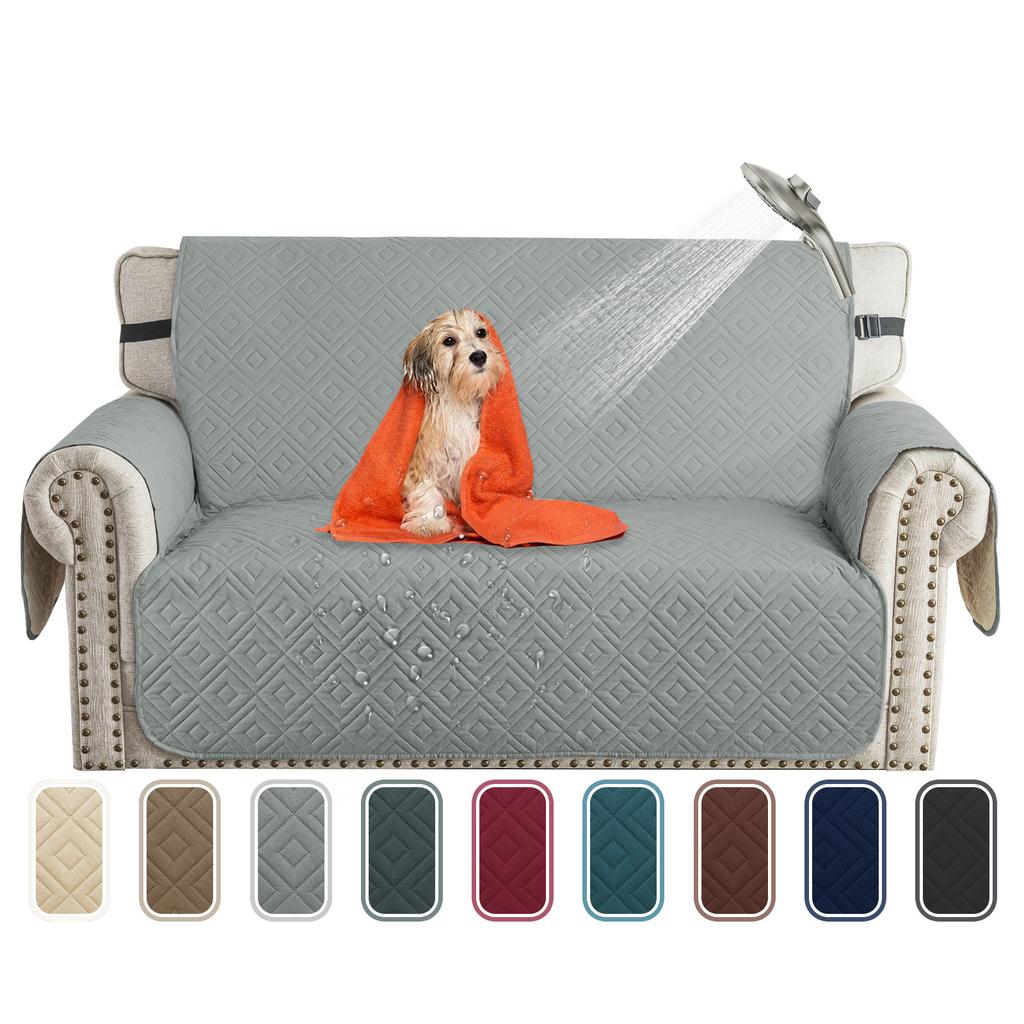 Waterproof Non-Slip Pet Sofa Cover Solid Color Durable Cat-Scratch Resistant One-Piece Sofa Cover Protector Mat Urine Barrier