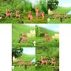 Adorable Resin Deer Figurine Miniature Moss Snow Scene Diy Christmas Decor