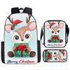 Christmas Backpack, 3D Digital Printed Backpack, Shoulder Bag, Pencil Case, Three-Piece Set