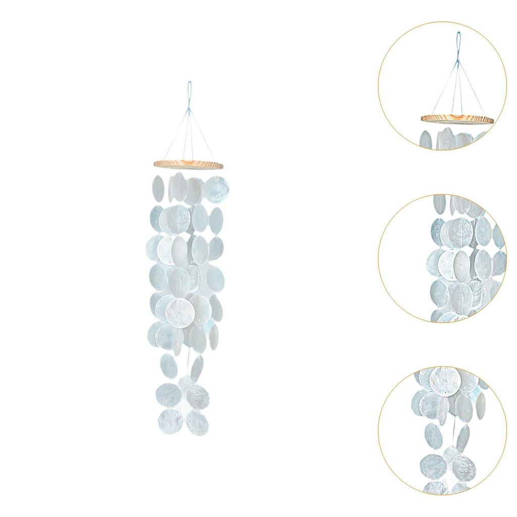 Muszelki Dzwonki Wietrzne Ornament Ręcznie Robiony Wszechstronny 4,7x17,7 cala na Przód