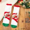 4 Pairs Warm Soft Coral Velvets Christmas Slippers Socks for Indoor Use Festival Cartoon Fuzzy Sleeping Floor Socks