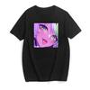 Dark Gothic Short Sleeve T-shirt Cute Cartoon Girl Streetwear Simple Casual Top Retro Loose E-Girl Summer Short Sleeve T-shirt