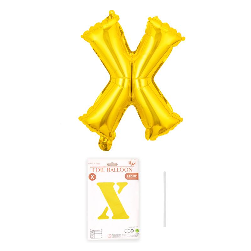 Independent Paper Card Packaging 16-Inch English Letter Aluminum Film Balloon Birthday Party Decoration Arrangement Aluminum Foil Balloon