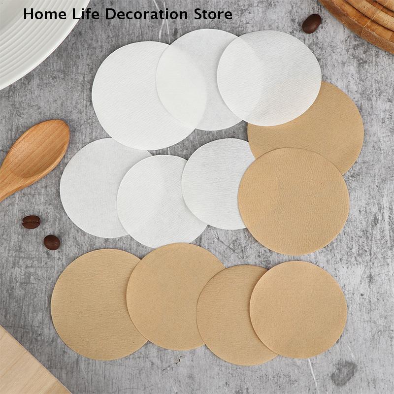 100pcs Espressos White Filter Papers 54/56/60/62/64/68mm Replacement Coffee Paper Round Coffee Filter Papers for Espressos Maker