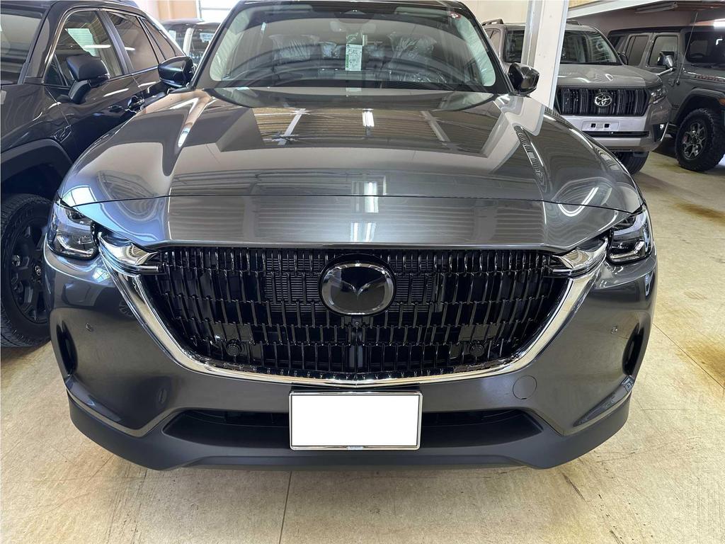 Mazda CX60 CX-60 Emblem Smoke Film Dark Smoke Custom PPF Front Emblem Sticker Seal
