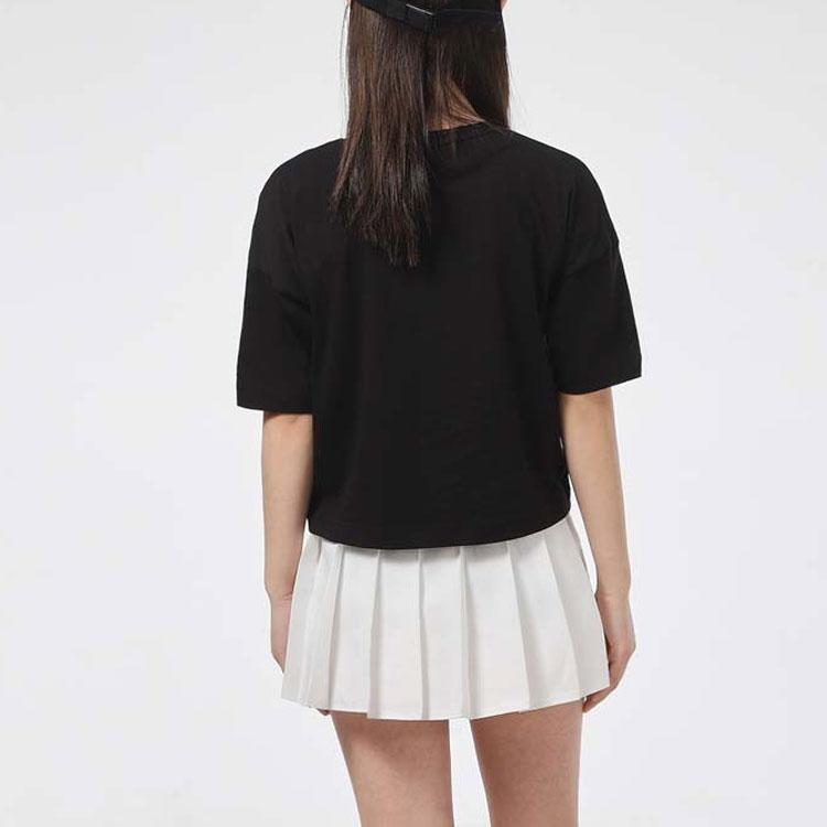 Puma Color Block 3D Printed Short Sleeve T-Shirt Women Tops Black 845608-51