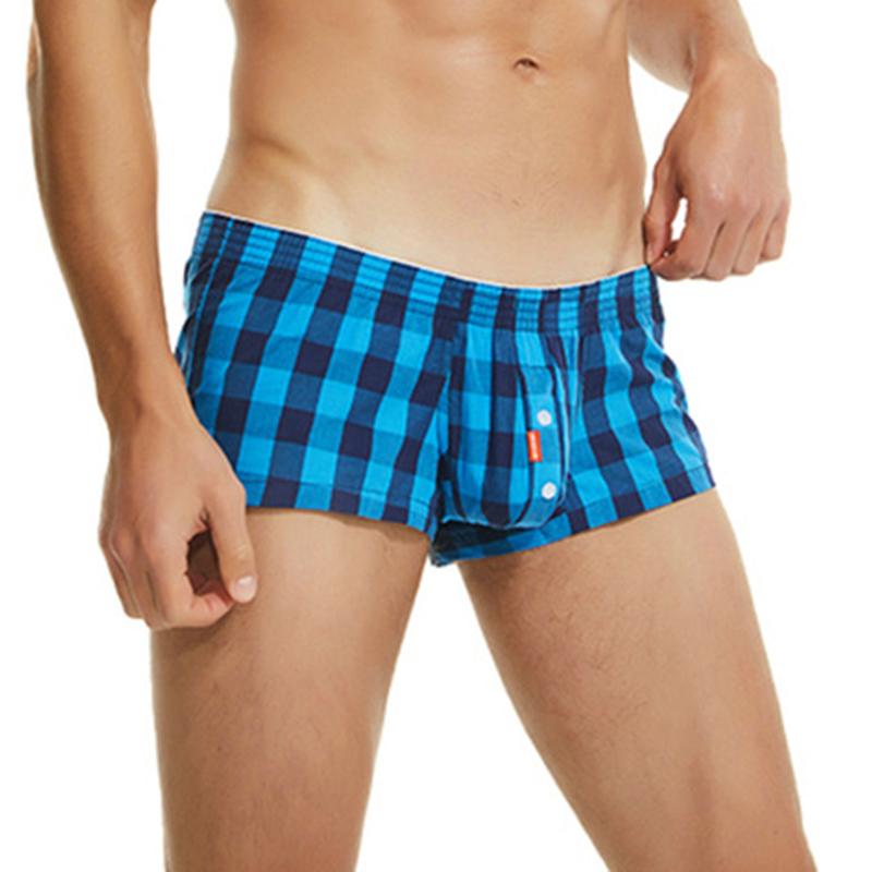 Medvilninės vyriškos languotos trumpikės Vyriški apatiniai Šortai Namų šortai Vyriškos kelnaitės Vyriškos pižamos kelnės