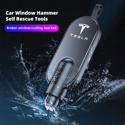 Car Window Breaker Hammer Seat Belt Cutter Emergency Escape Tools For Model 3 Model S Model X Model Y Cybertruck Roadster