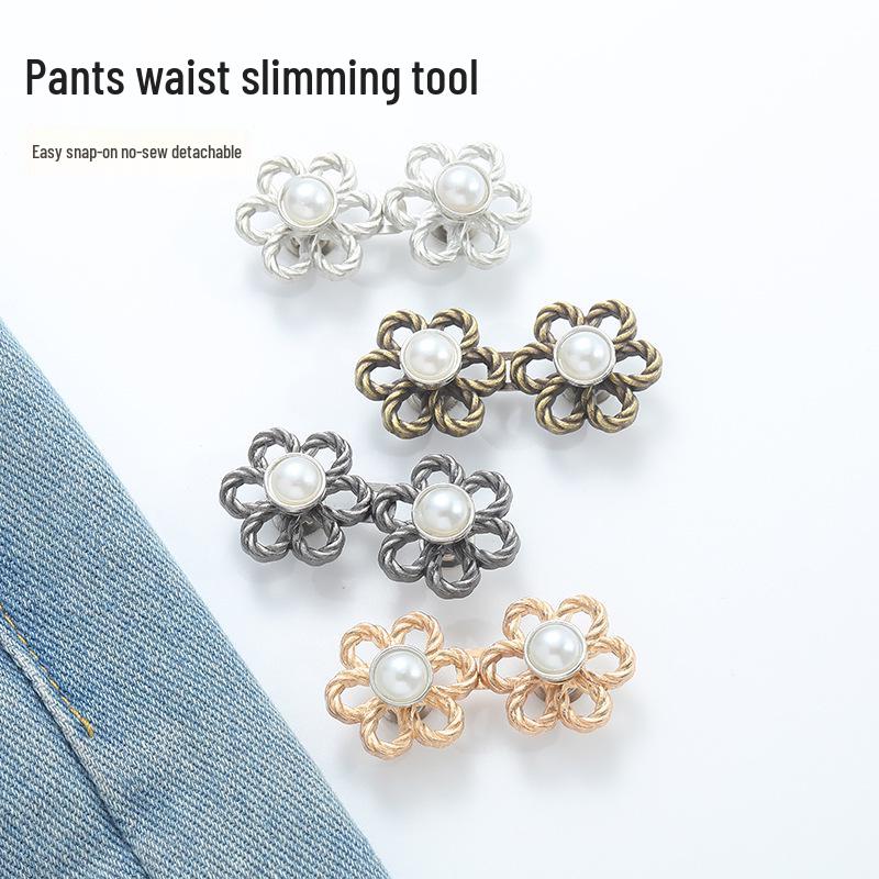 Adjustable Six-Petal Waist Buckle - No Sewing or Nails Needed