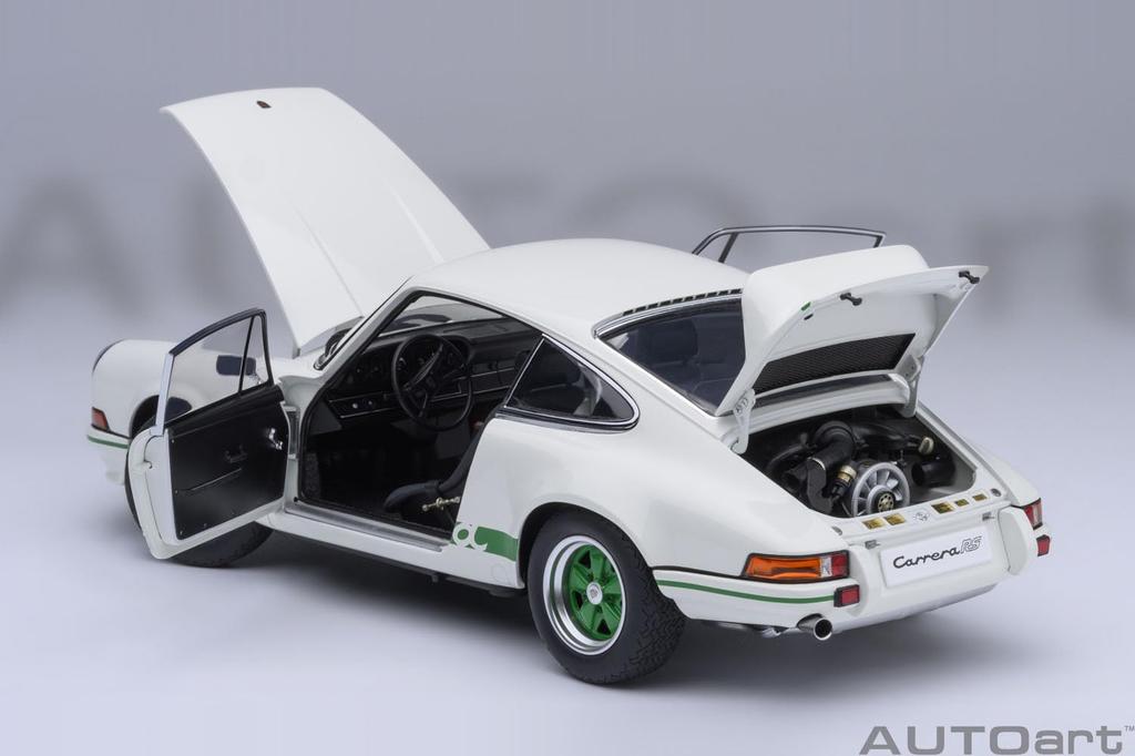 AUTOart Scale Porsche 911 Carrera RS Prix Finished Product 78031 1/18 2.7 (Grand White/Green Stripes)