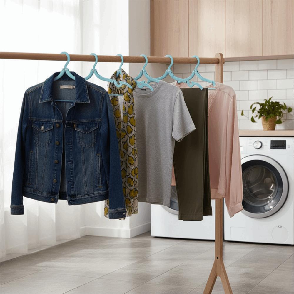 Non-Slip Foldable Clothes Hanger 6 Hangers Travel Folding Hanger Collapsible Clothes Hanger  Travel