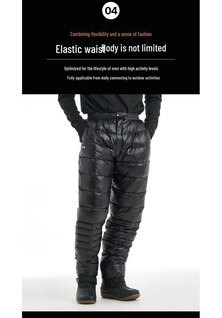 BAYB Men's 2025 Winter Down Pants - Business Casual Long Pants for Dad