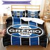 Grêmio FBPA Printed Pattern Duvet Cover Set – Includes 1 Duvet Cover and 2 Matching Pillowcases Bedroom Decor Christmas Gifts