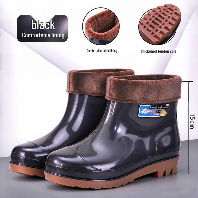Herren Rutschfeste Wasserdichte High-Top Regenstiefel - Verdickte Aquatische Gummi Arbeitsschuhe mit Kostenlosem Versand