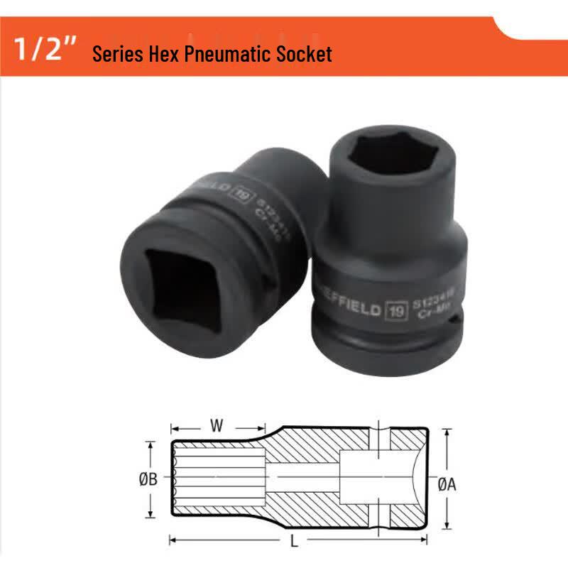 Gangdun 1/2'' Hexagonal Air Impact Socket