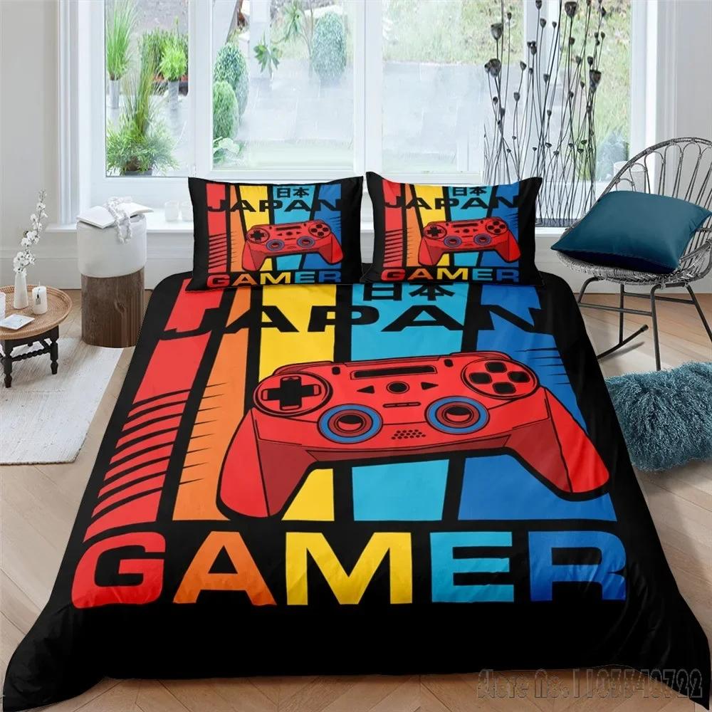 Admire Gamepad Love Child Cartoon Duvet Cover Set HD Comforter Cover for Kids Bedding Sets Bedclothes Bedroom Decor