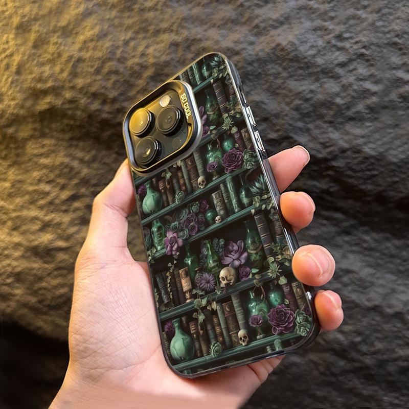 Kreativní knihovna Elektroplátovaný IMD pouzdro pro Samsung Galaxy A06 A16 A23 A26 A34 A36 A55 A56 S25 S24 S23 S22 Ultra Plus FE Kryt