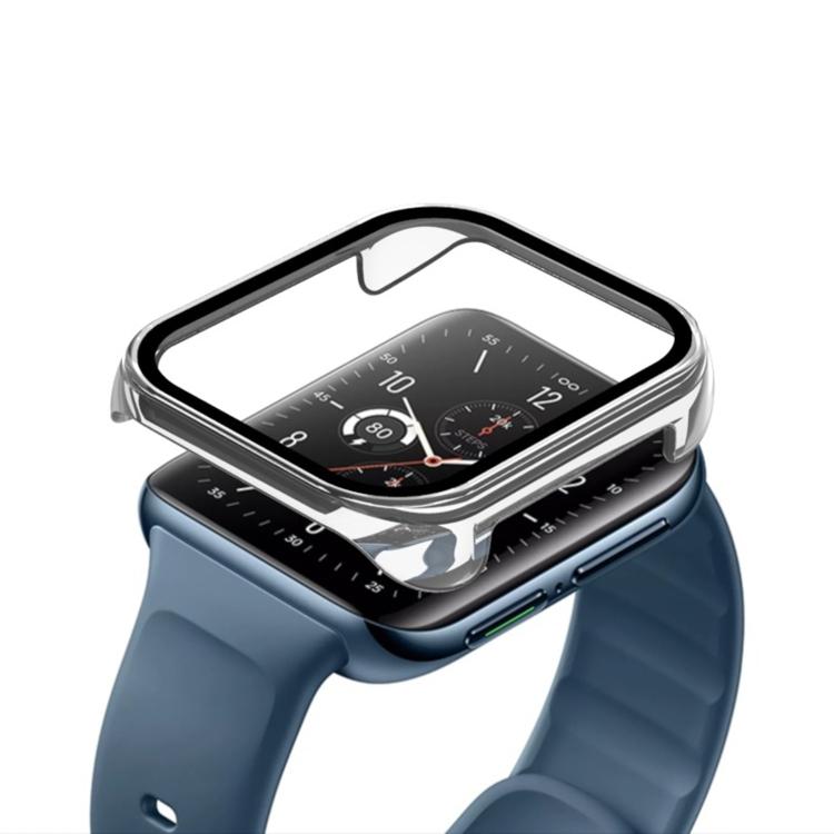 Für OPPO Watch 2 46mm PC + Gehärtetes Glas Uhrenschutzhülle