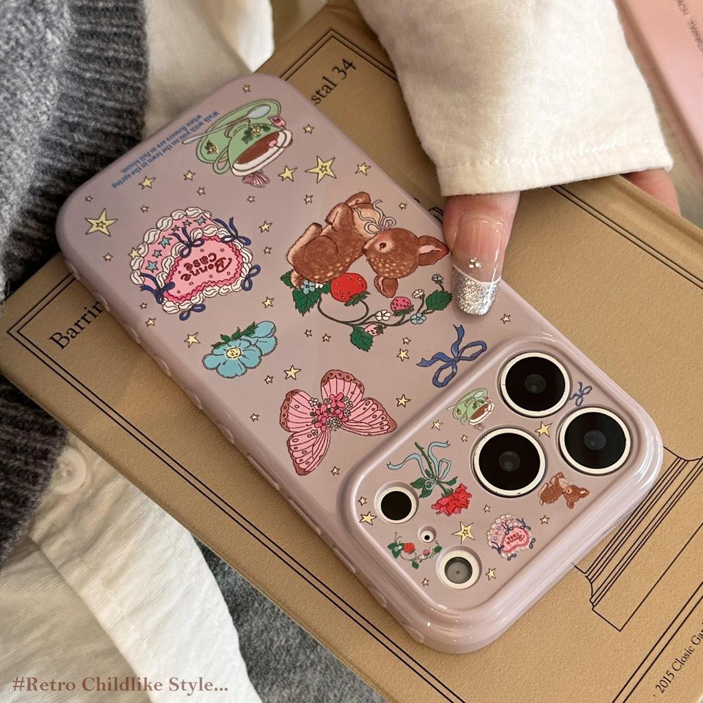 Retro-style Illustrated Phone Case for iPhone 16, iPhone 17, and iPhone 17 Pro Max