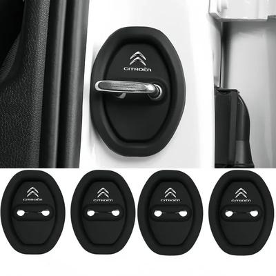 2/4PCS Silicone Car Badge Door Lock Cover Sticker For C4 C1 C5 C3 C6 C5 C8 DS C-ELYSEE VTS C4l Xantia DS3 Accessories