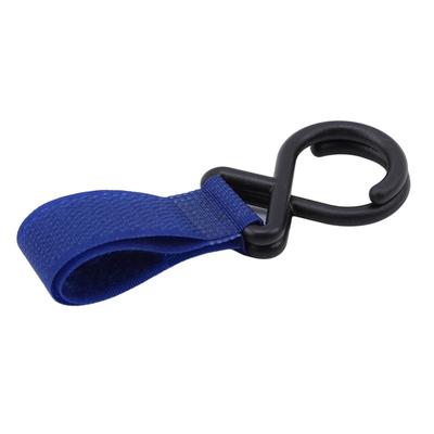 Shopping Hook Holder, Velcro Hook for Baby Stroller Bag Navy Blue