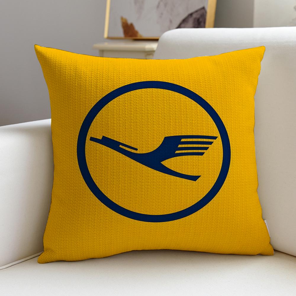 Premium LLufthansaS Cushion Cover Breathable and Skinfriendly Linen Pillowcase Square Removable and Washable Cushion