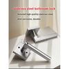 Home Use 304 Stainless Steel Square Handle Door Lock Magnetic Absorption Keyless Indoor Bathroom Silent Door Knob Lock