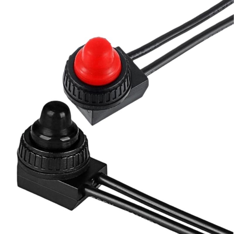 Plastic Shell Auto Locking Switchs Press Type Connector Waterproof Dustproof LED Lighting Push Button Switches Enduring