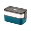 Japanese Double Layer Bento Box, Microwave Safe Lunch Box for Women Office Workers, Fruit Salad Light Meal Container