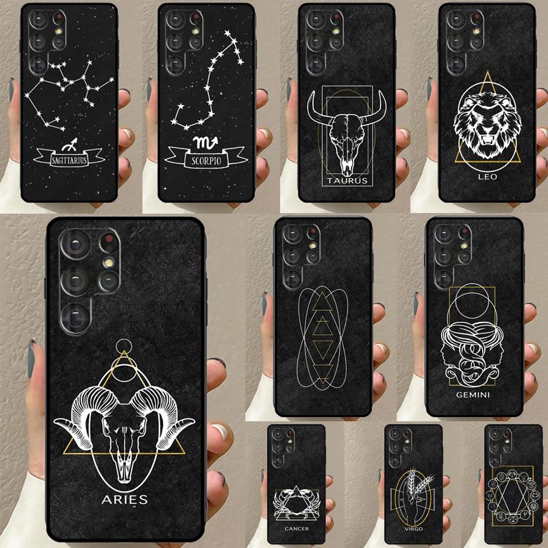 Zodiac Constellation Case For Samsung Galaxy S23 S10 S9 S8 Note 10 Plus Note 20 S22 Ultra S20 FE S21 FE Phone Cover
