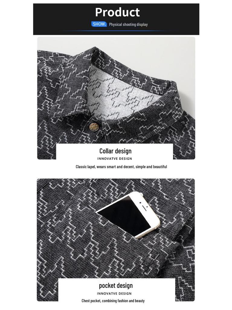 Autumn New Arrivals: Trendy Plus Size Men's Casual Jacket for Spring and Fall - Extra Large Up to 400 Jin