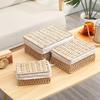Bohemia Wicker Storage Baskets Hand Woven Storage Basket Rustic Woven Basket  Home Decor