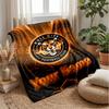 Coperta di Flanella con Testo Nome Personalizzato Hull City Logo Calcio Plaid in Pile Personalizzato Regalo Speciale per Divano Camera da Letto Casa