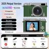 Retro Mirrorless Digital Camera with Folding Selfie Screen, 16x Zoom, and Portable Recording.