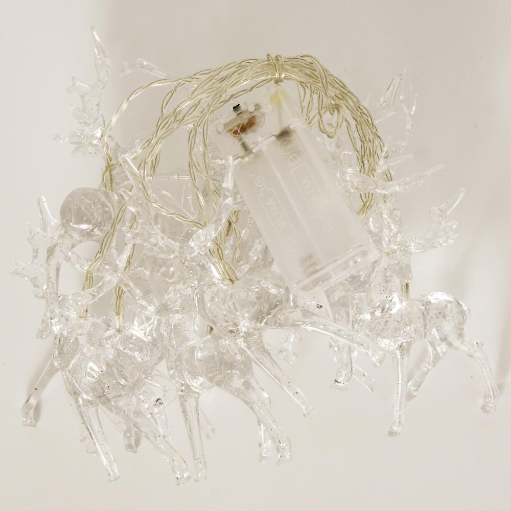 10LED 2M Deer LED String Light Battery Operated Reindeer Indoor Decoration For Home Christmas String Lights Outdoor Xmas Party
