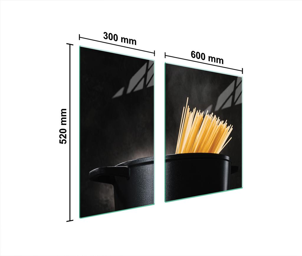 GLAS-KOCHFELD-SCHUTZPLATTE 90x52 NUDELN