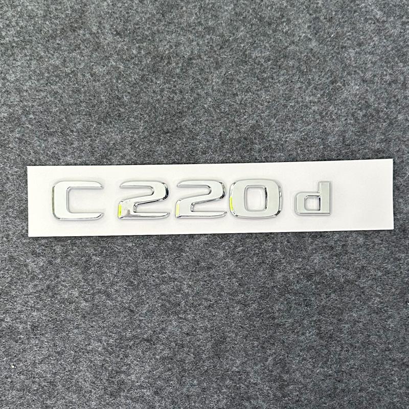 3D ABS Buchstaben E220d GLC220d C220d C250d GLE350d 4Matic Emblem für Mercedes Benz W205 Auto Kofferraum Aufkleber