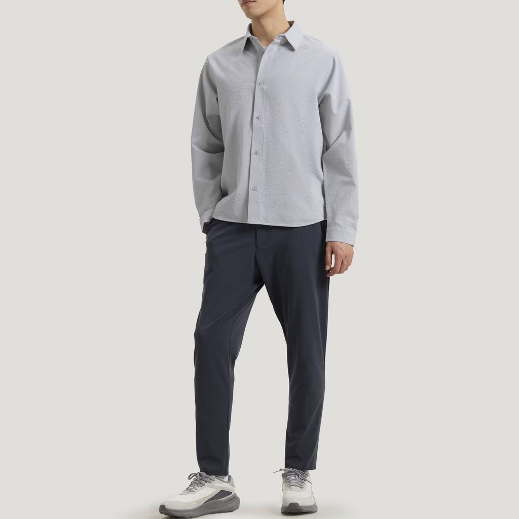 Adidas Seersucker Long Sleeve Sun Protection UPF50+ Sports Casual Shirt Men shirts KE4038