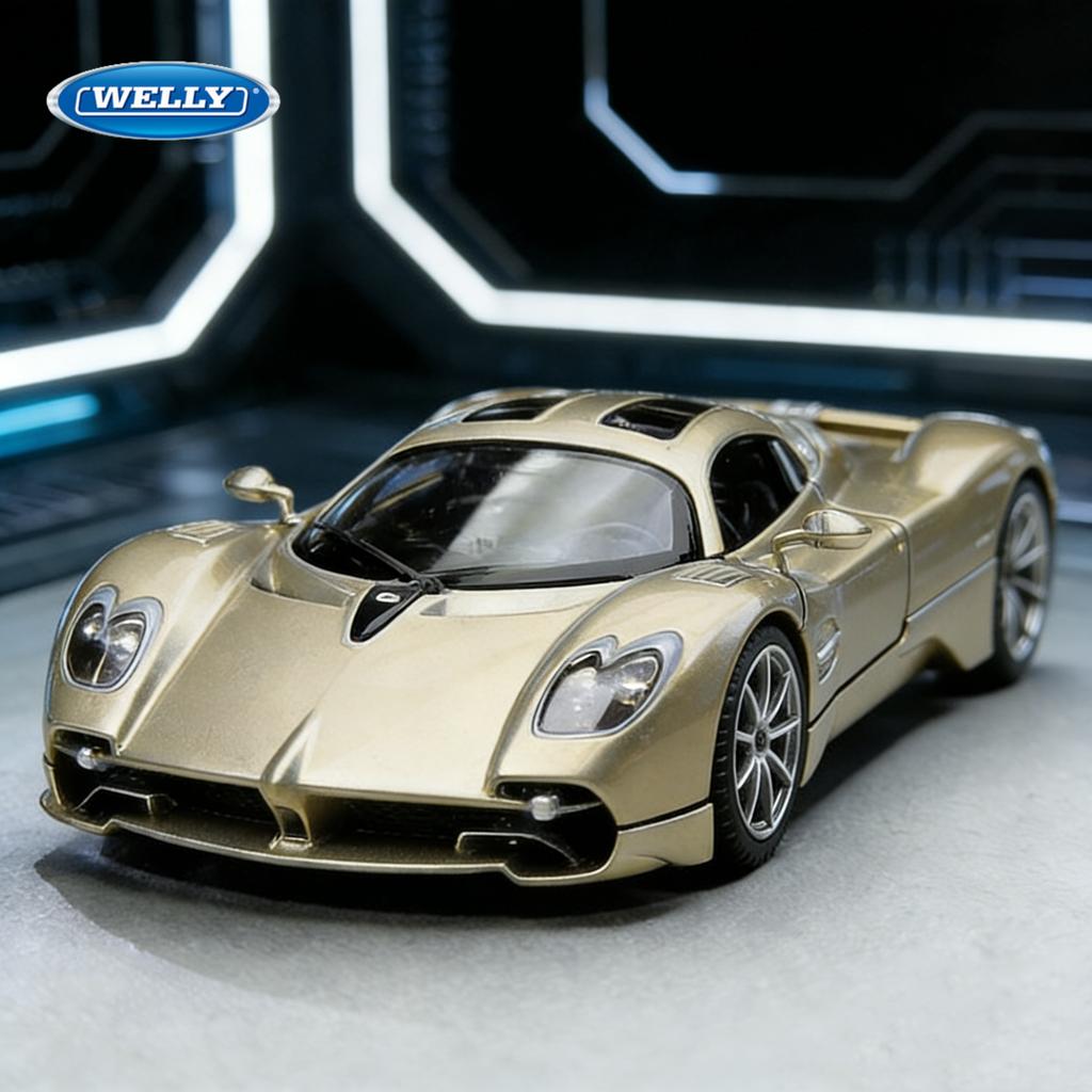 WELLY 1/24 Pagani Utopia Alloy Diecast Metal Scale Model Car Miniature Car Model Static Children Toy Car Vehicle Gifts