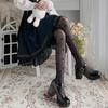 Women Star Print Tights Ultra-thin Nylon Thigh High Summer Stockings Pantyhose Women JK Japanese Style Y2k Girls Black Tights
