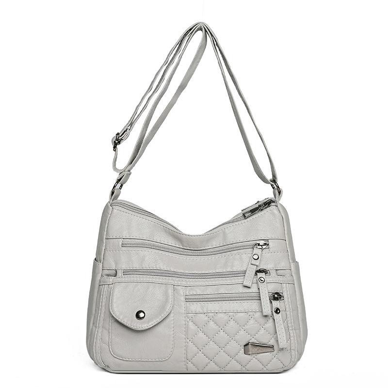 Ladies' Fashionable PU Leather Multi-layer Large Capacity Versatile Women's Bag, Single Shoulder Crossbody Bag
