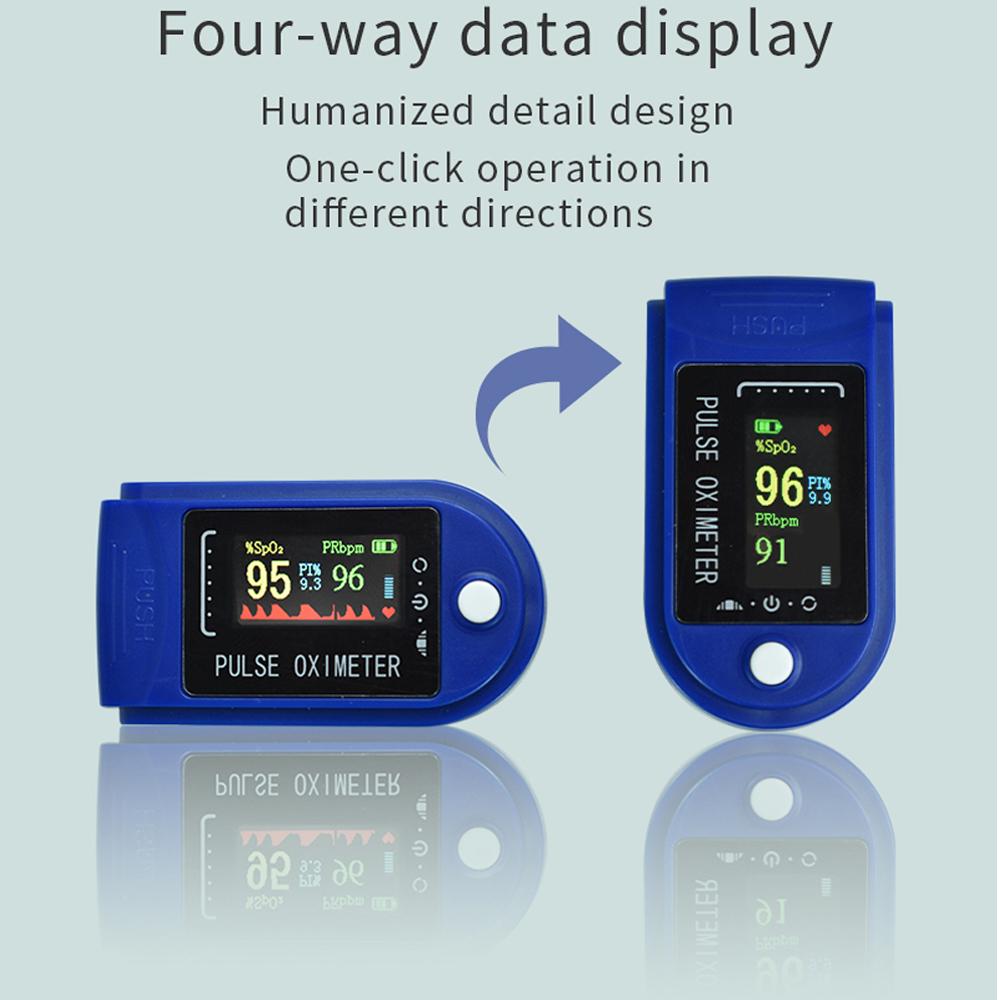 Household Finger Oximeter Pulse Rate Perfusion Index SPO2 Blood oxygen Data Measurement TFT Display with Automatic