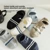 Summer Lightweight Breathable Invisible Socks for Men - Cotton-made, Odor-resistant, Trendy, Shallow-cut Striped Short Socks, Anti-slip Men's Socks