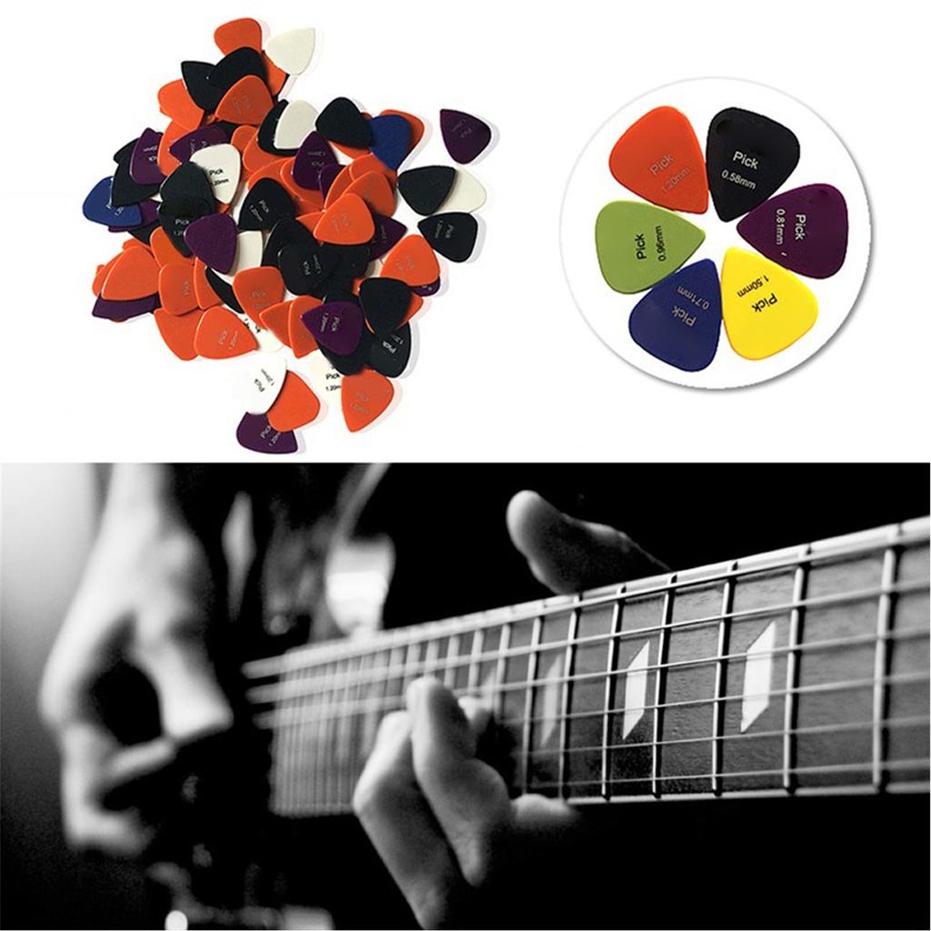Guitar Picks Box Case Set Guitar Accessories Musical Instrument Tool 0.58 1.5mm Thickness Guitar Picks