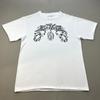 Vintage Flower Art T-Shirt Adult Small White Ribbon Rose Nature Made USA 90s