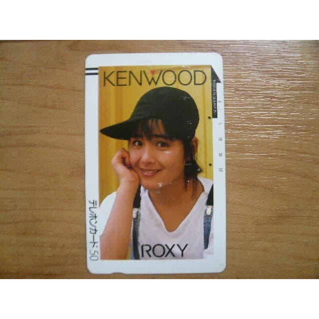 Super valuable! Boyish! Young Yasuko Tomita KENWOOD ROXY Telephone Card Used