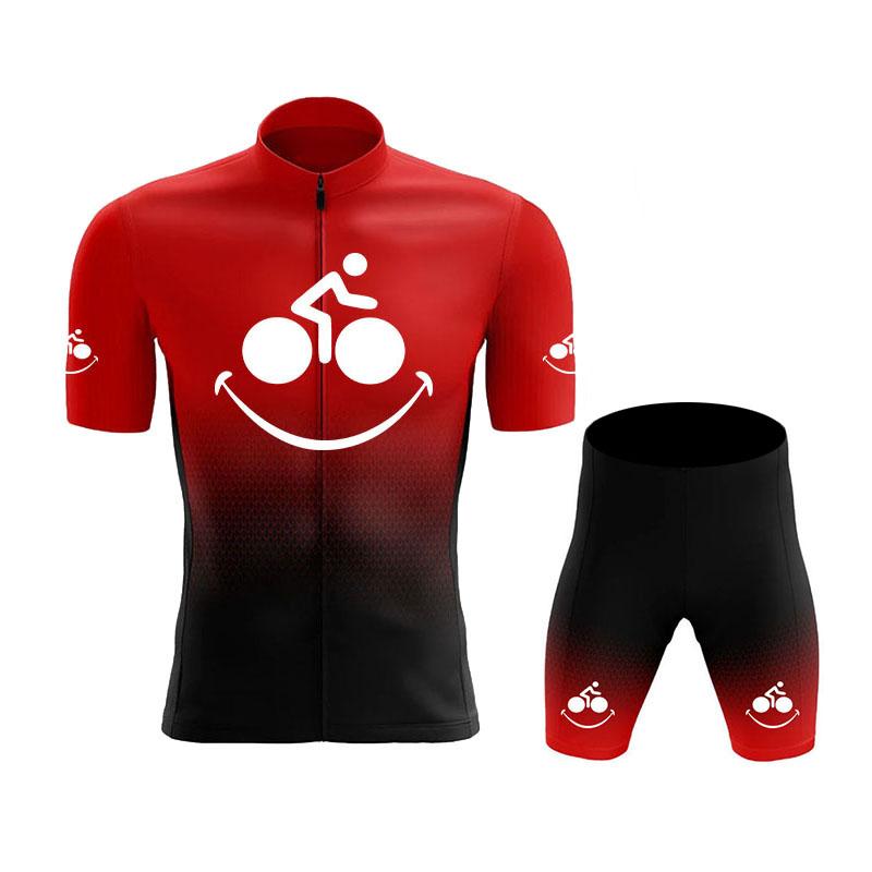 Lustiges Fahrradtrikot-Set Herren Kurzarm-Radbekleidung MTB-Fahrrad-Uniform Ropa Maillot Ciclismo Sommer-Rennradbekleidung